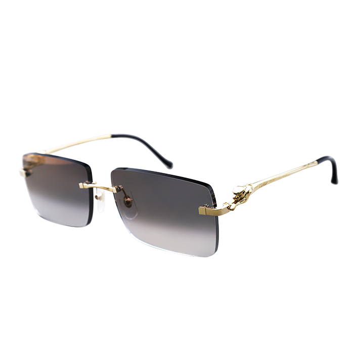 Cartier Custom Panthère Rectangular Sunglasses by MEG