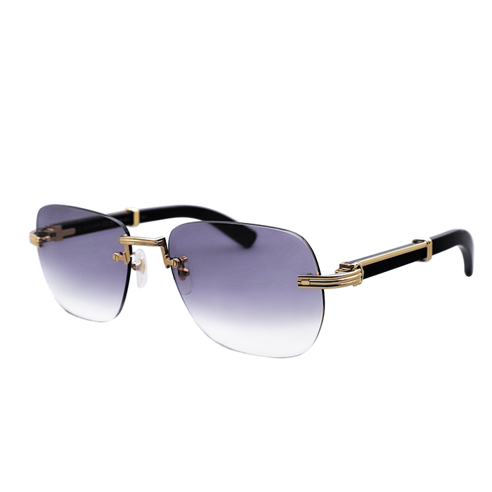 Cartier Custom Première de Cartier Aviator Black Sunglasses by MEG