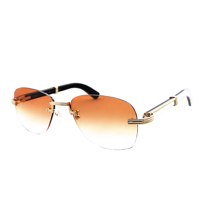 Cartier Custom Première de Cartier White Horn Sunglasses by MEG