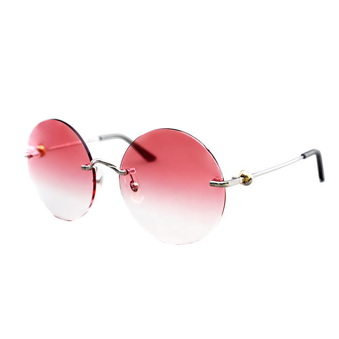 Cartier Custom Round Trinity Platinum Sunglasses by MEG
