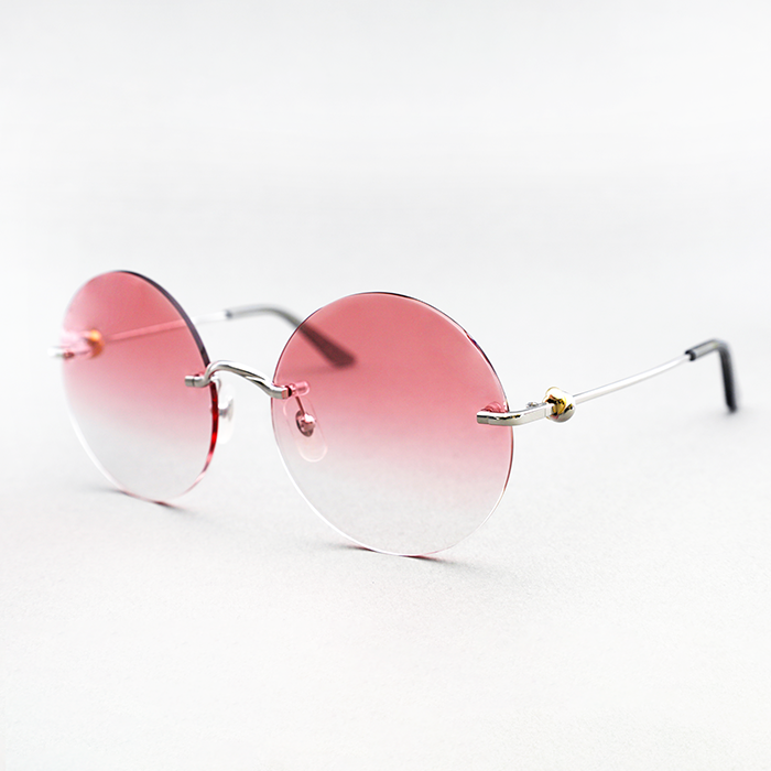 Cartier Custom Round Trinity Platinum Sunglasses by MEG