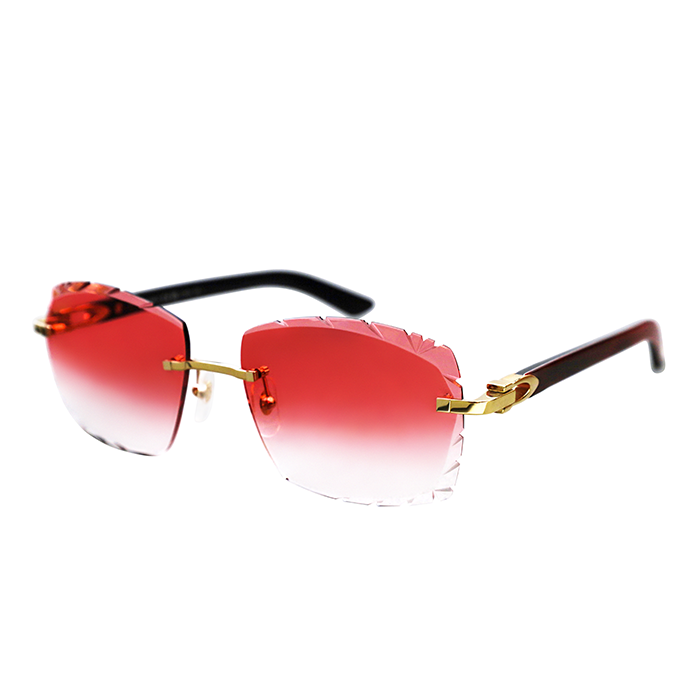 Cartier Custom C Décor Red Buffalo Horn Sunglasses by MEG