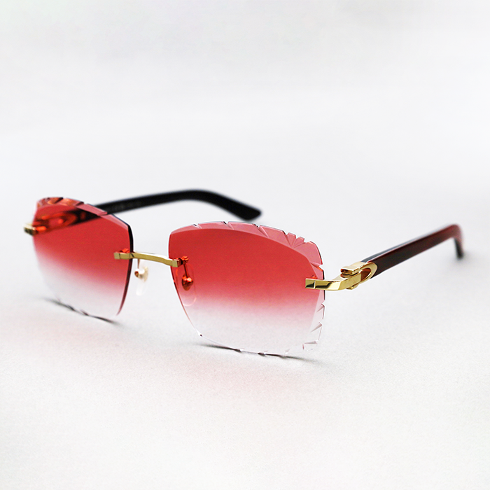 Cartier Custom C Décor Red Buffalo Horn Sunglasses by MEG