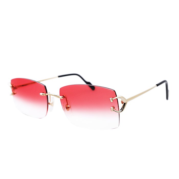 Cartier Custom Vintage Double C Brooklyn Sunglasses Gold by MEG