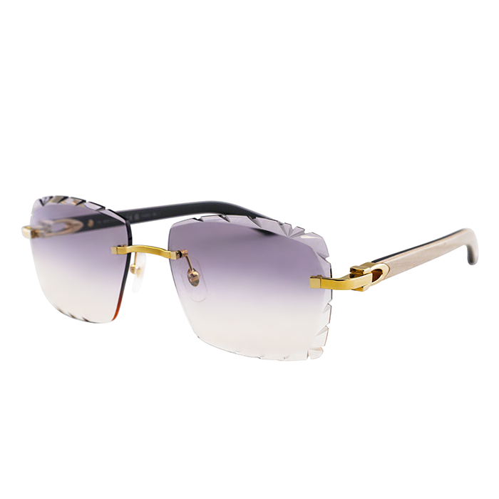 Cartier Custom C Décor Ivory Wood Sunglasses by MEG