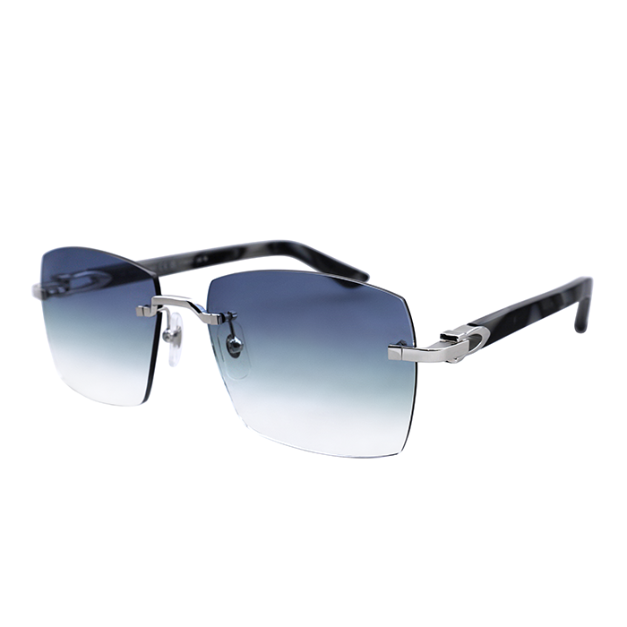 Cartier Custom C Décor Black Marble Acetate Sunglasses by MEG
