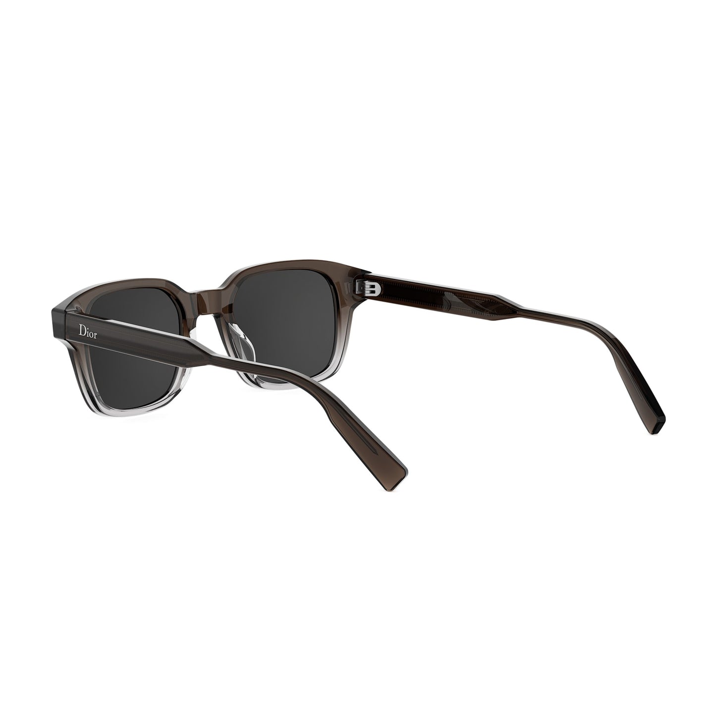 Brown Geometric Acetate Sunglasses