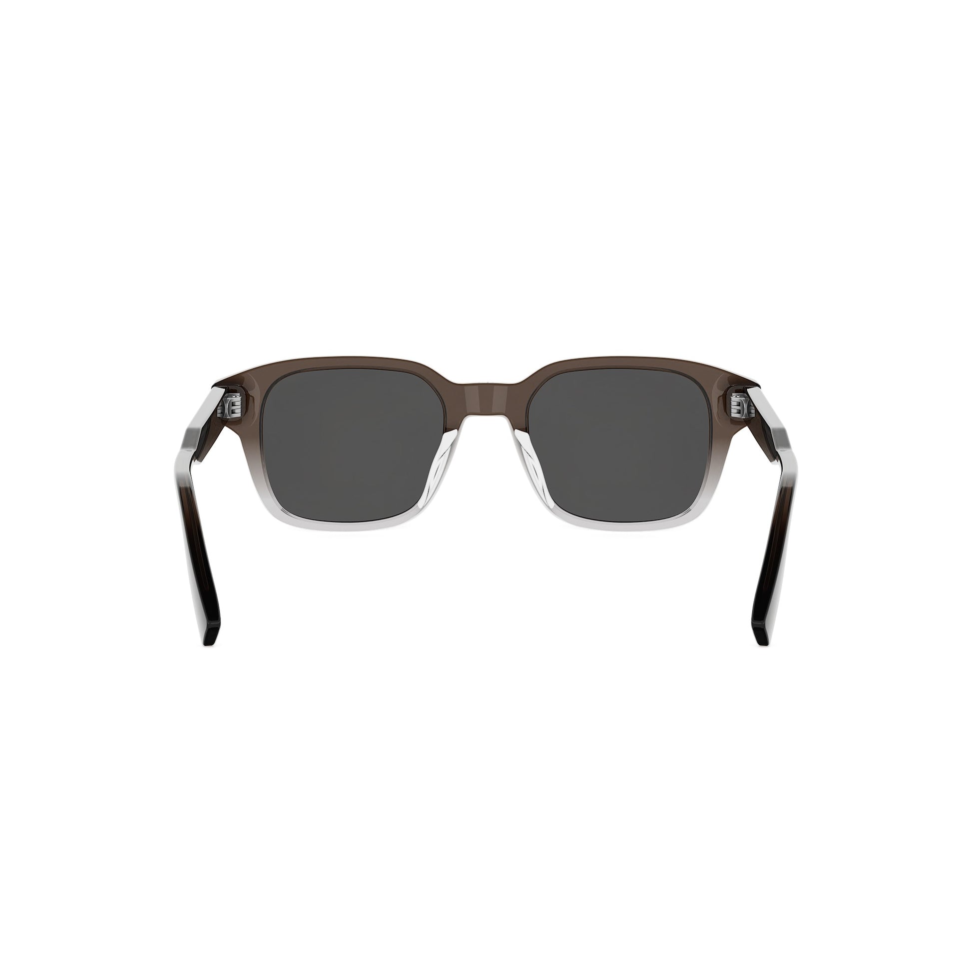 Brown Geometric Acetate Sunglasses