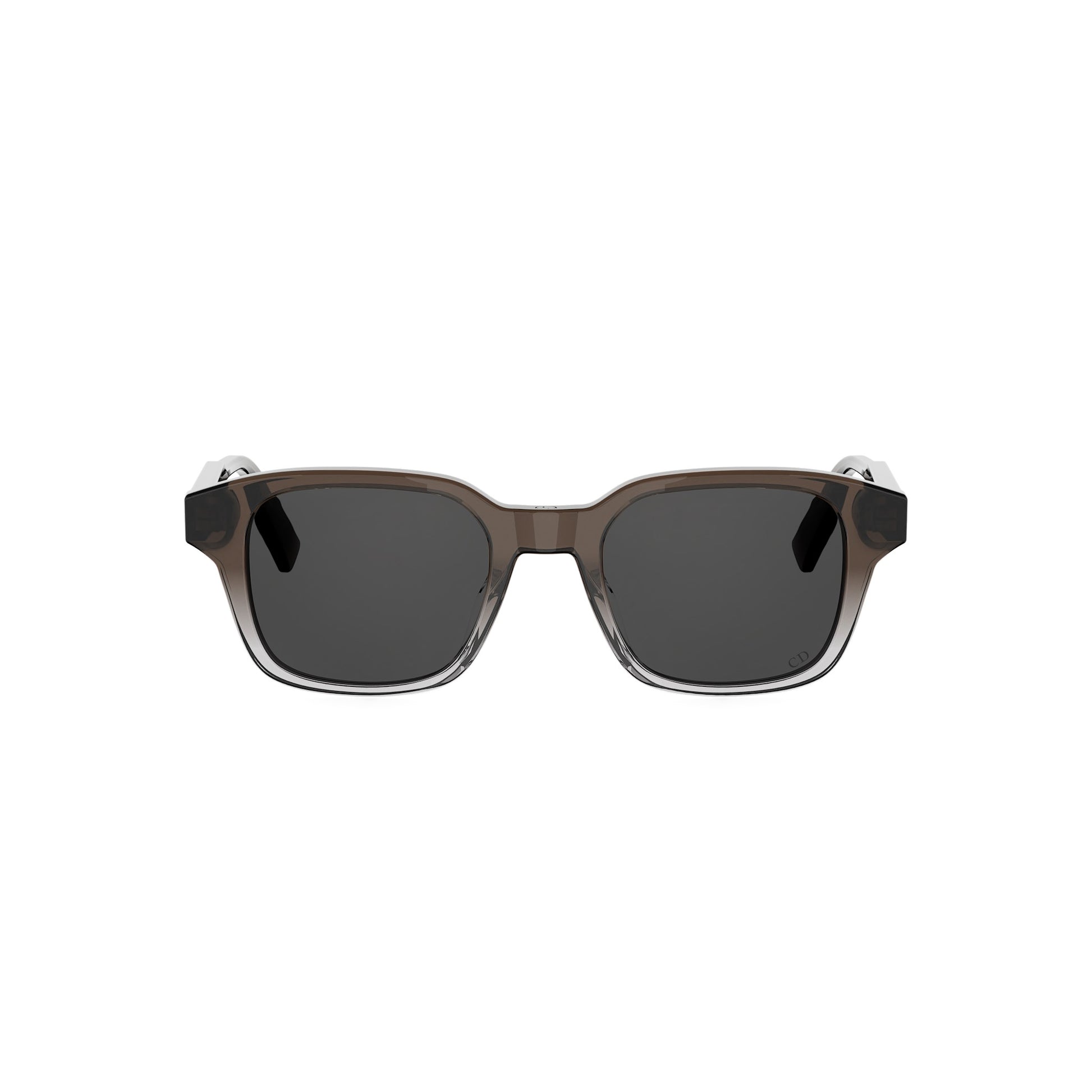 Brown Geometric Acetate Sunglasses