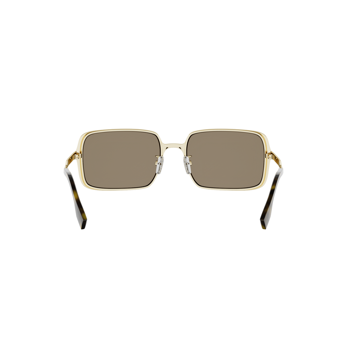 Gold Rectangular Metal Sunglasses