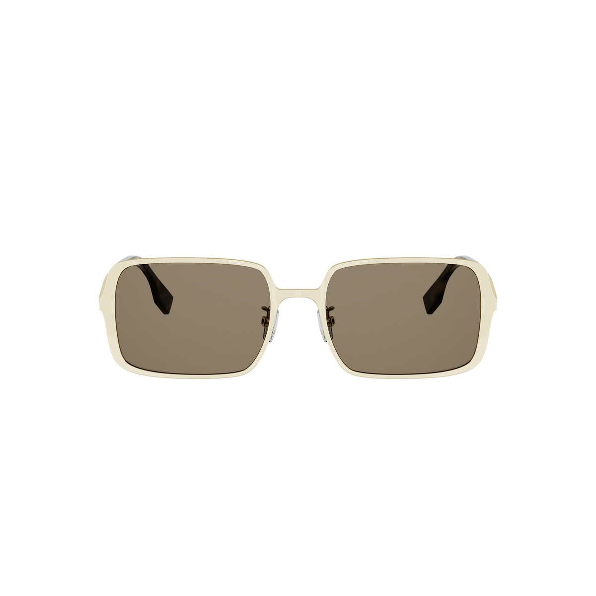 Gold Rectangular Metal Sunglasses