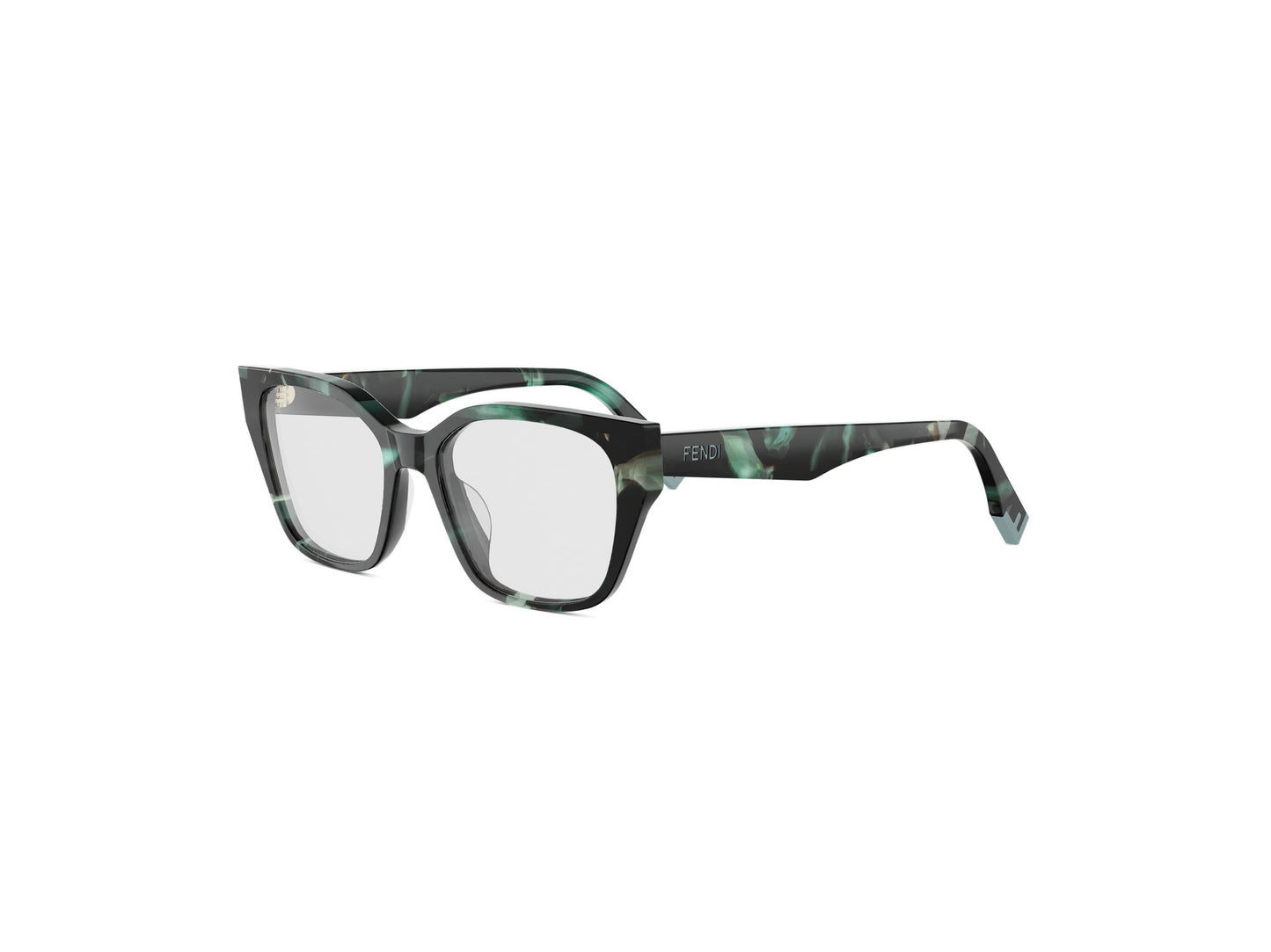 Dark Green Geometric Eyeglasses