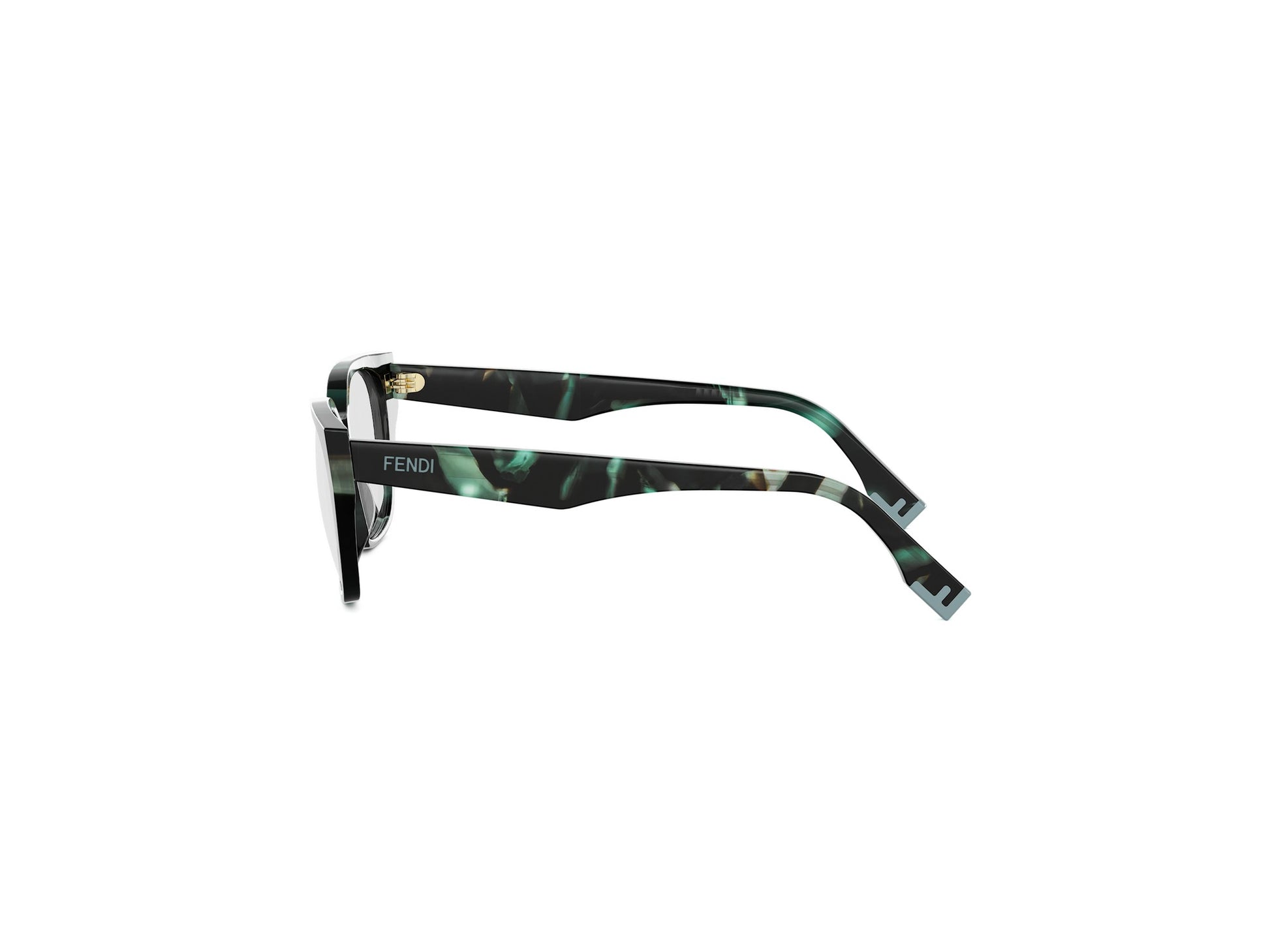 Dark Green Geometric Eyeglasses