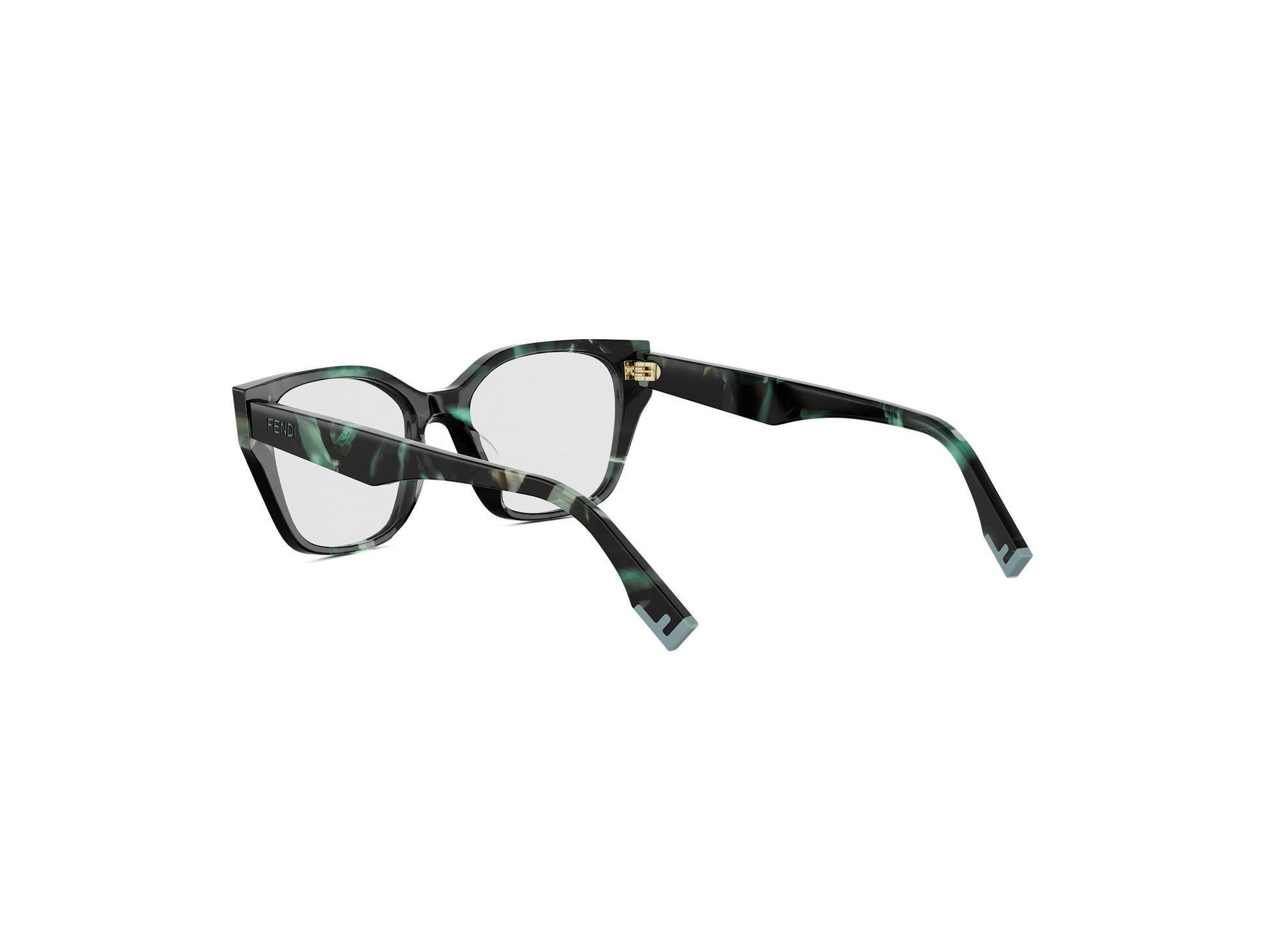 Dark Green Geometric Eyeglasses