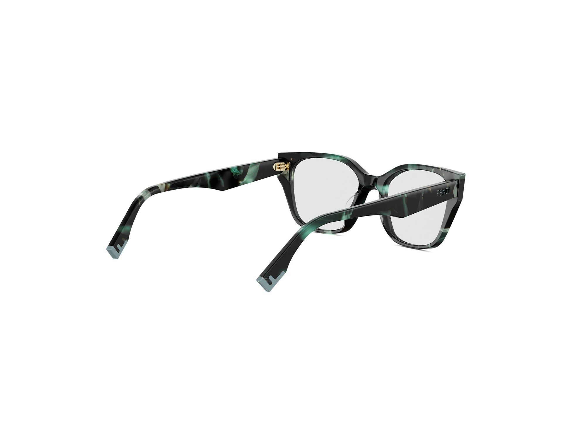 Dark Green Geometric Eyeglasses