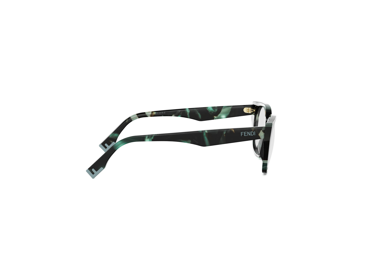 Dark Green Geometric Eyeglasses