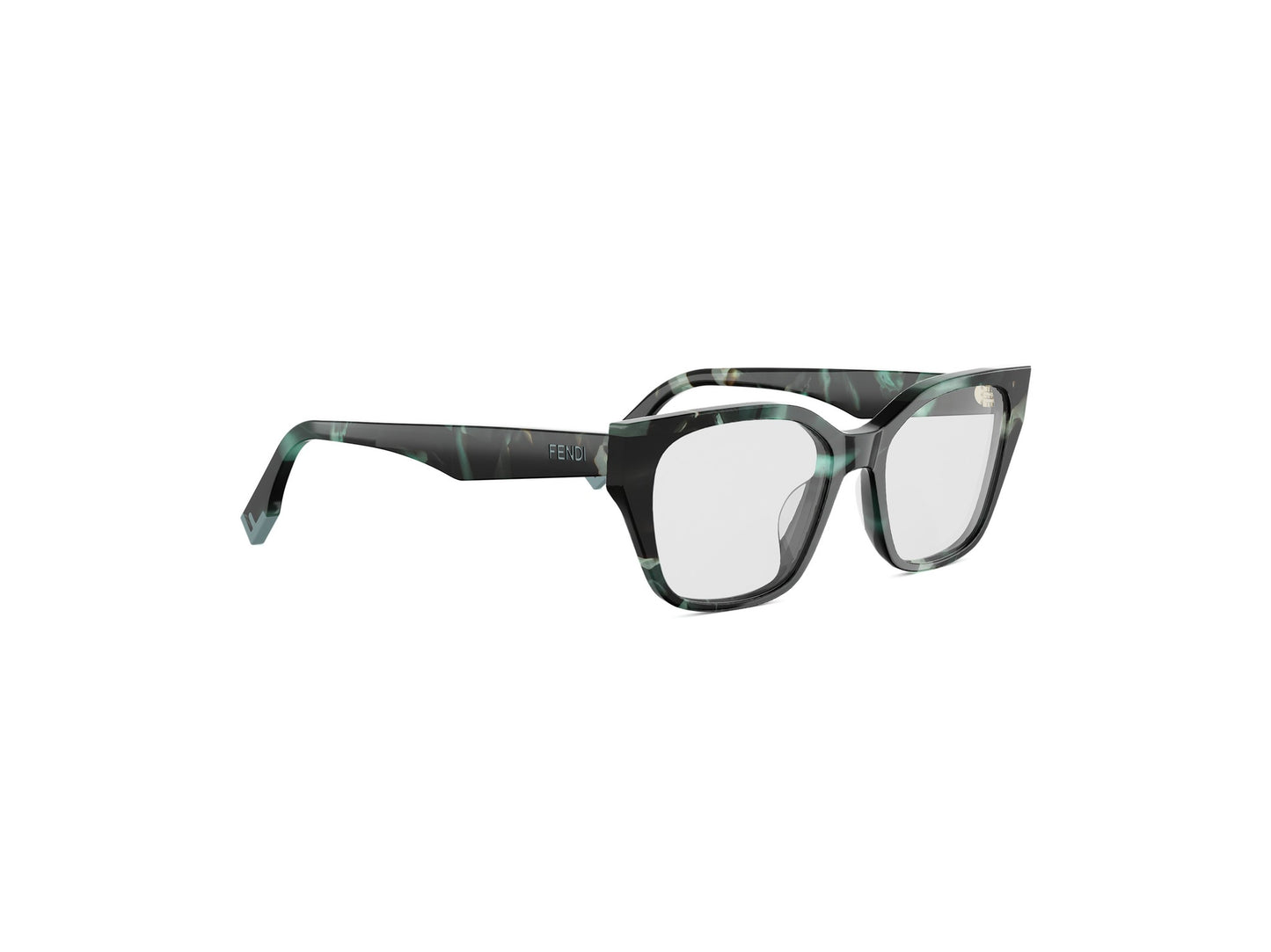 Dark Green Geometric Eyeglasses