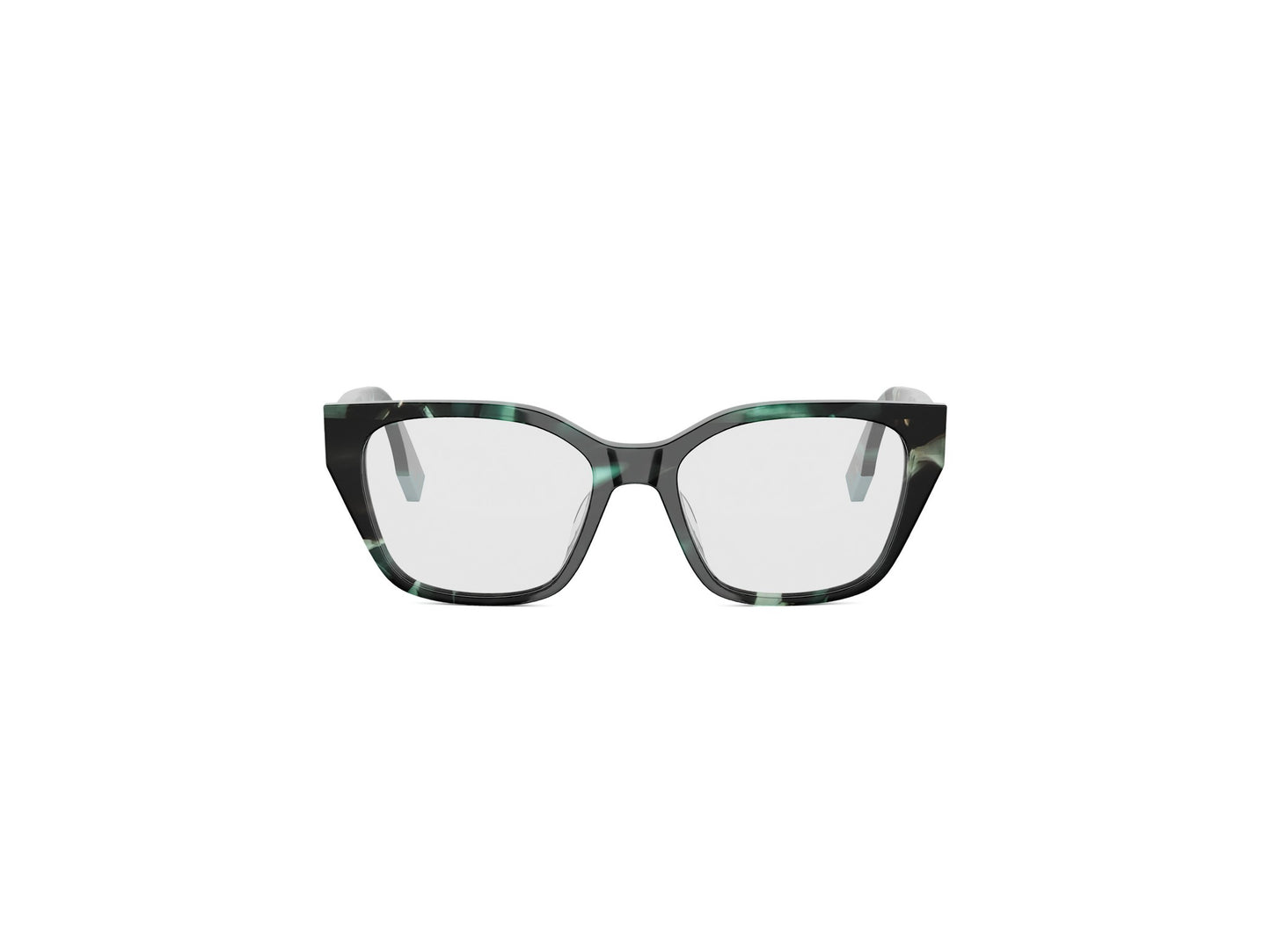 Dark Green Geometric Eyeglasses