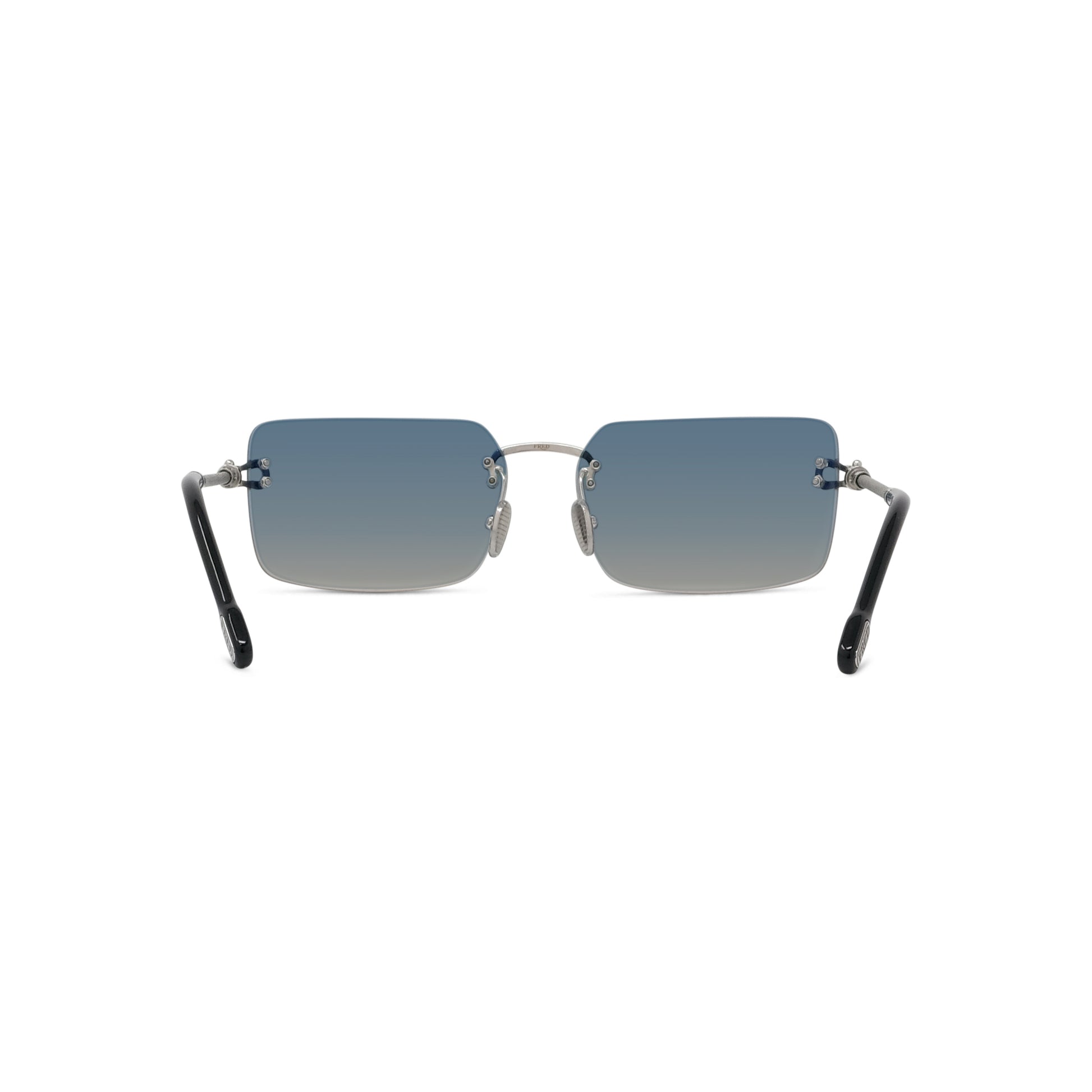 Silver Rectangular Metal Sunglasses