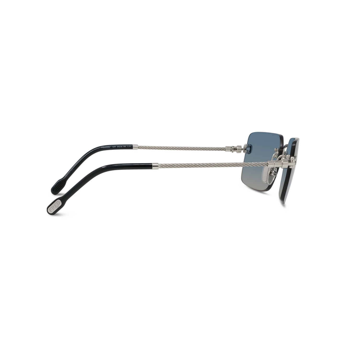 Silver Rectangular Metal Sunglasses