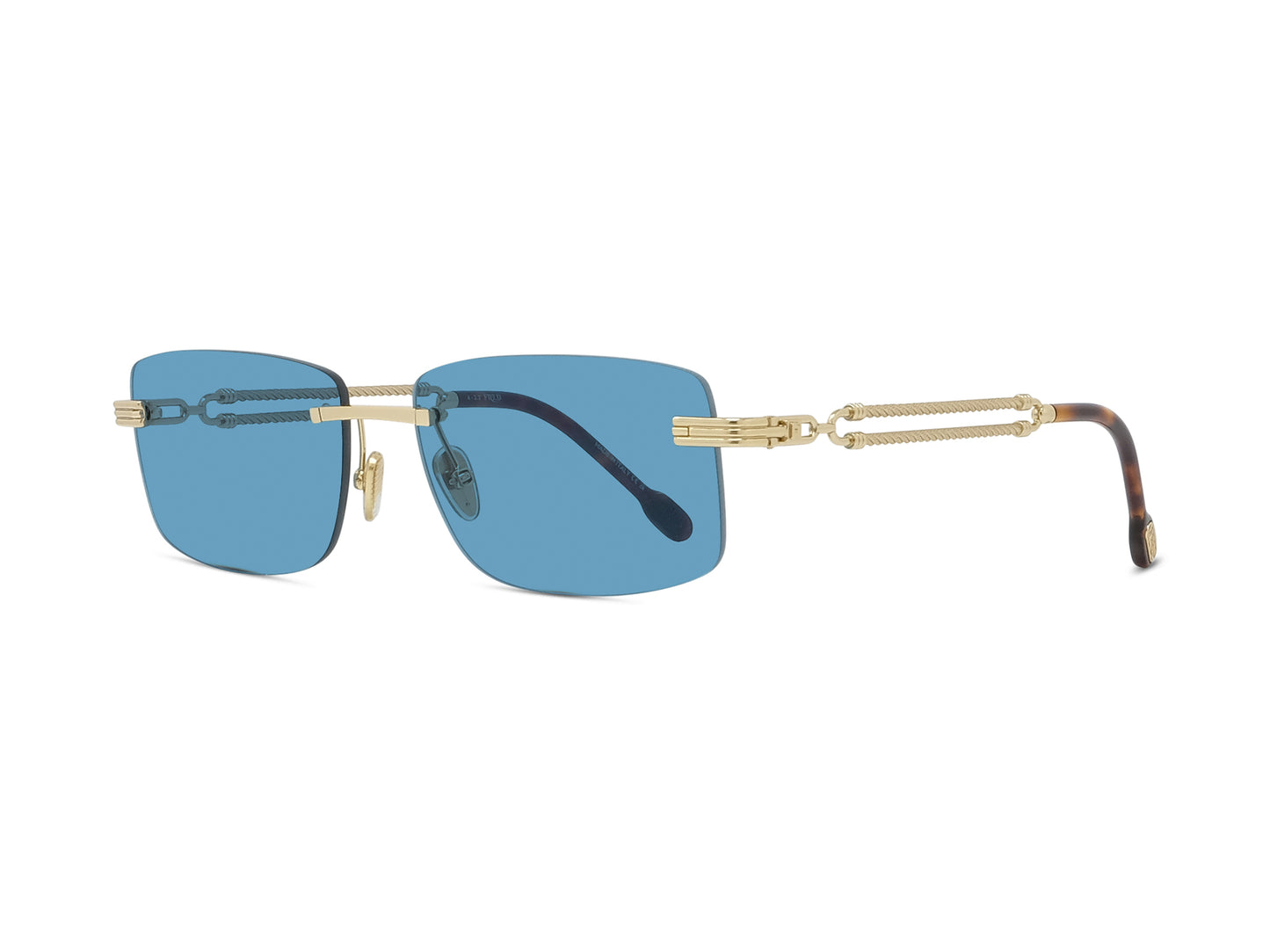 Blue Geometric Sunglasses