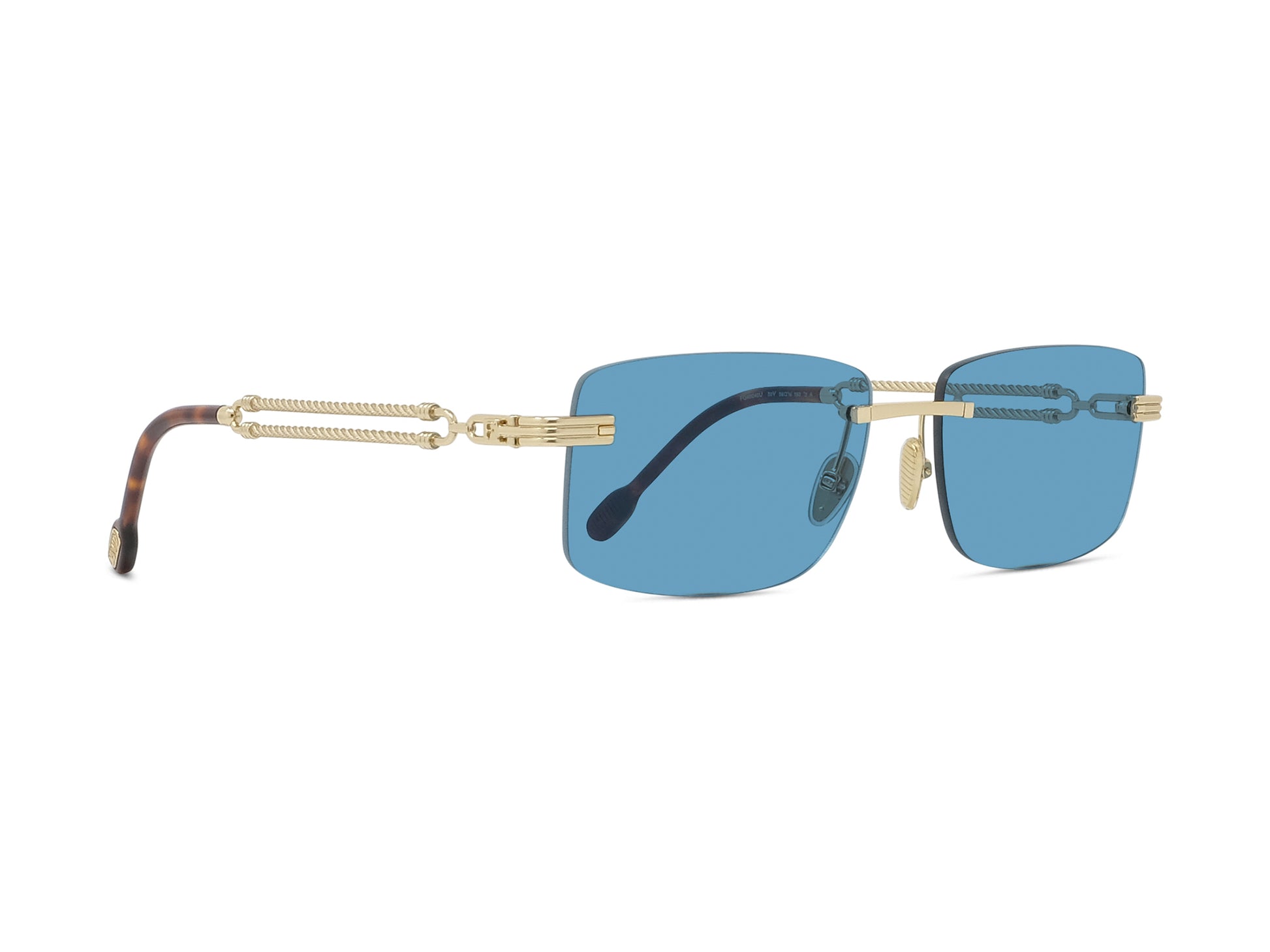 Blue Geometric Sunglasses