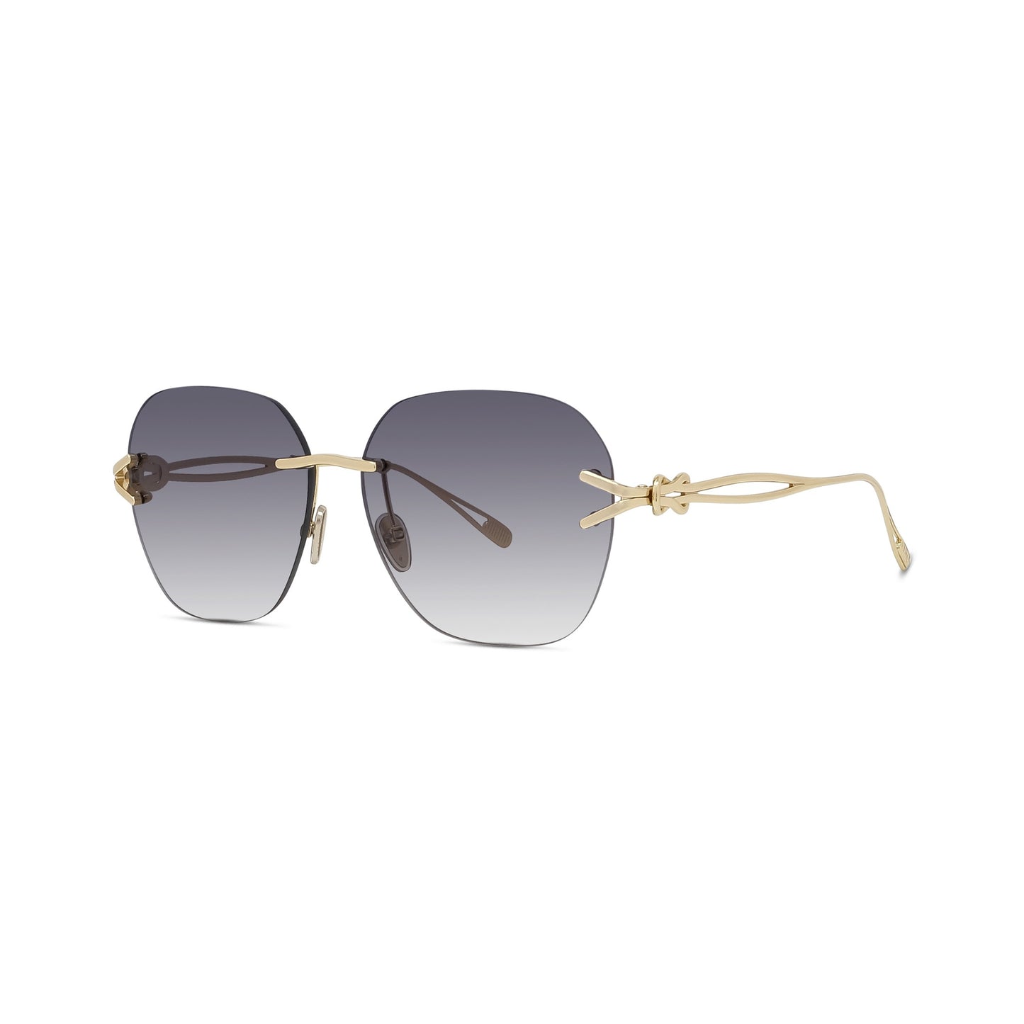 Gold Rimless Sunglasses