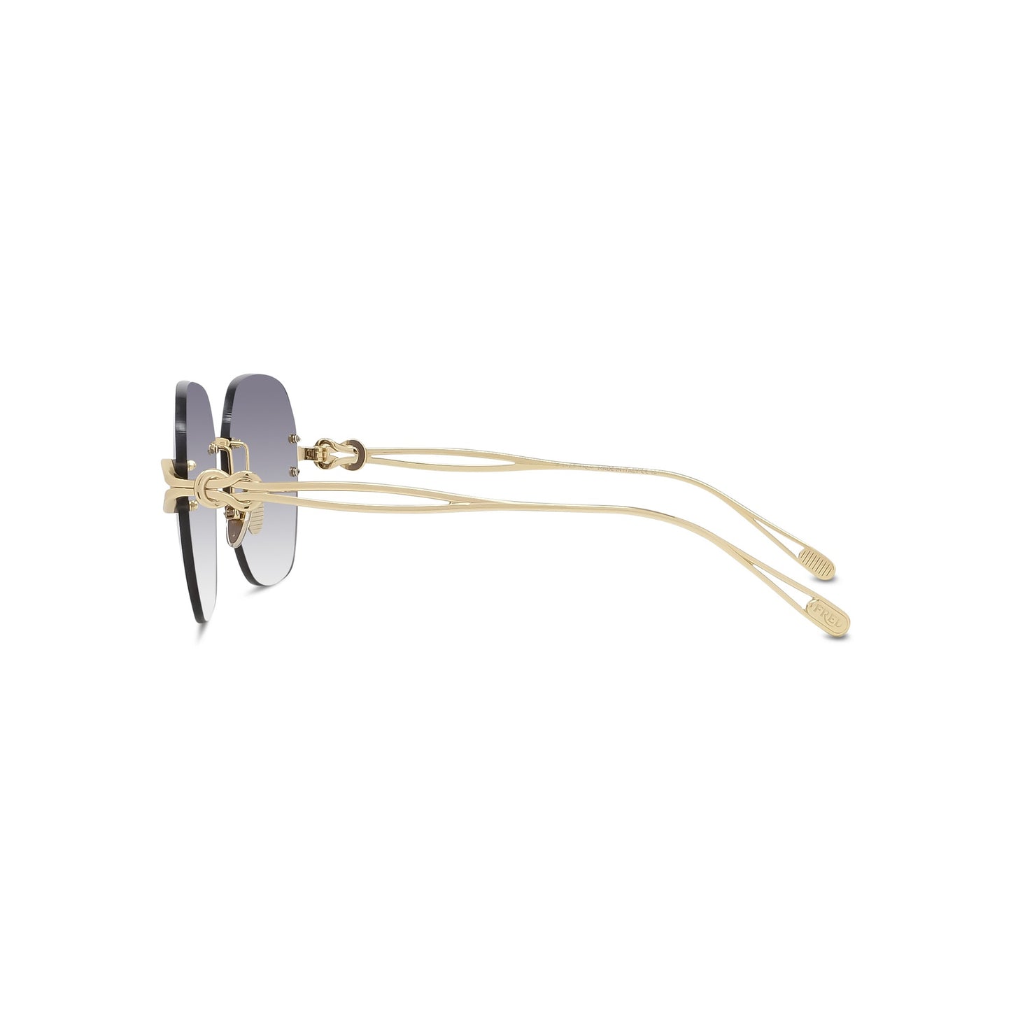 Gold Rimless Sunglasses
