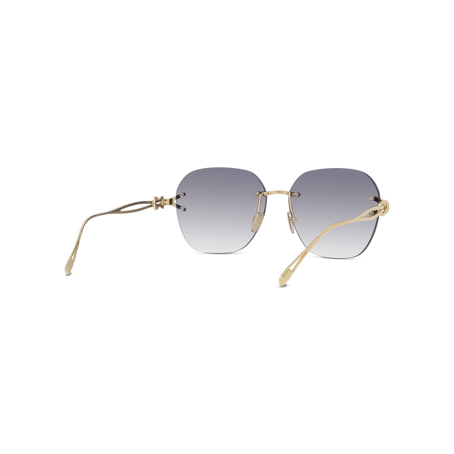 Gold Rimless Sunglasses