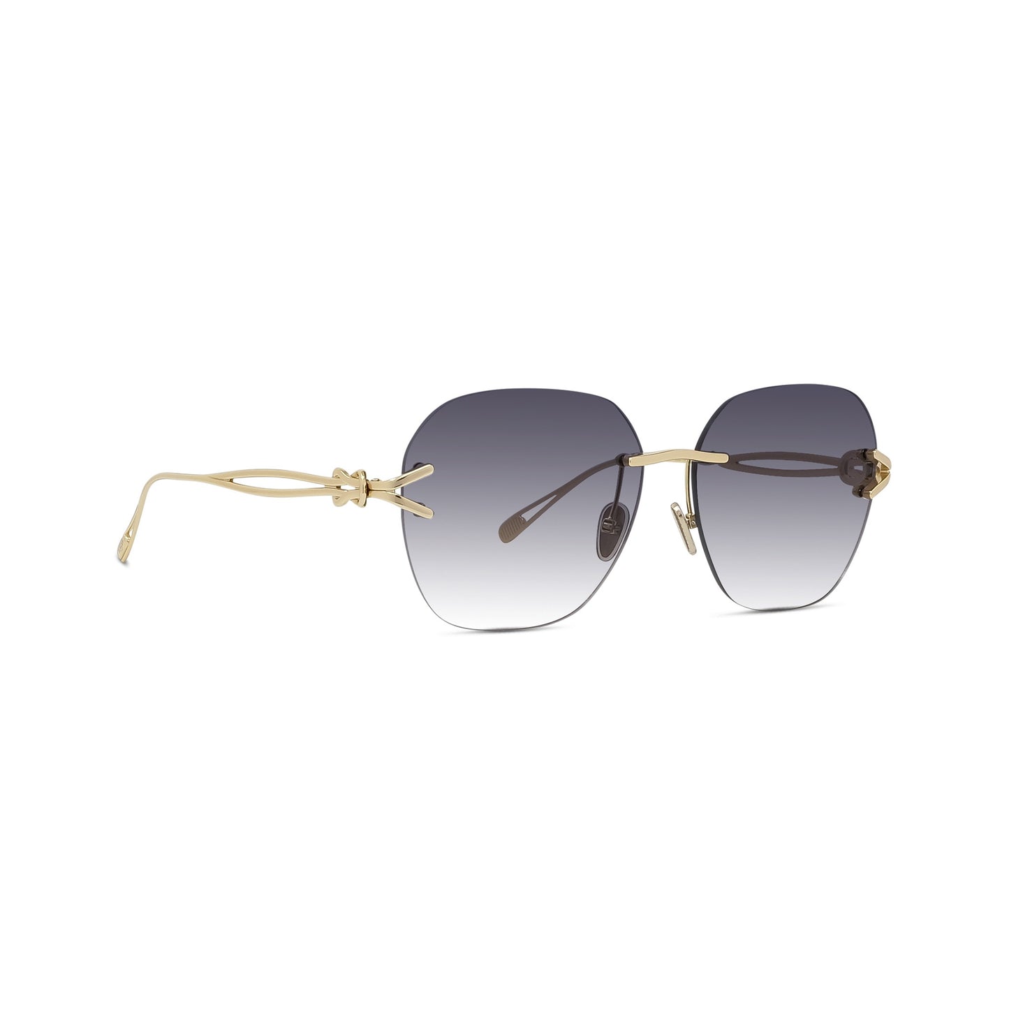 Gold Rimless Sunglasses
