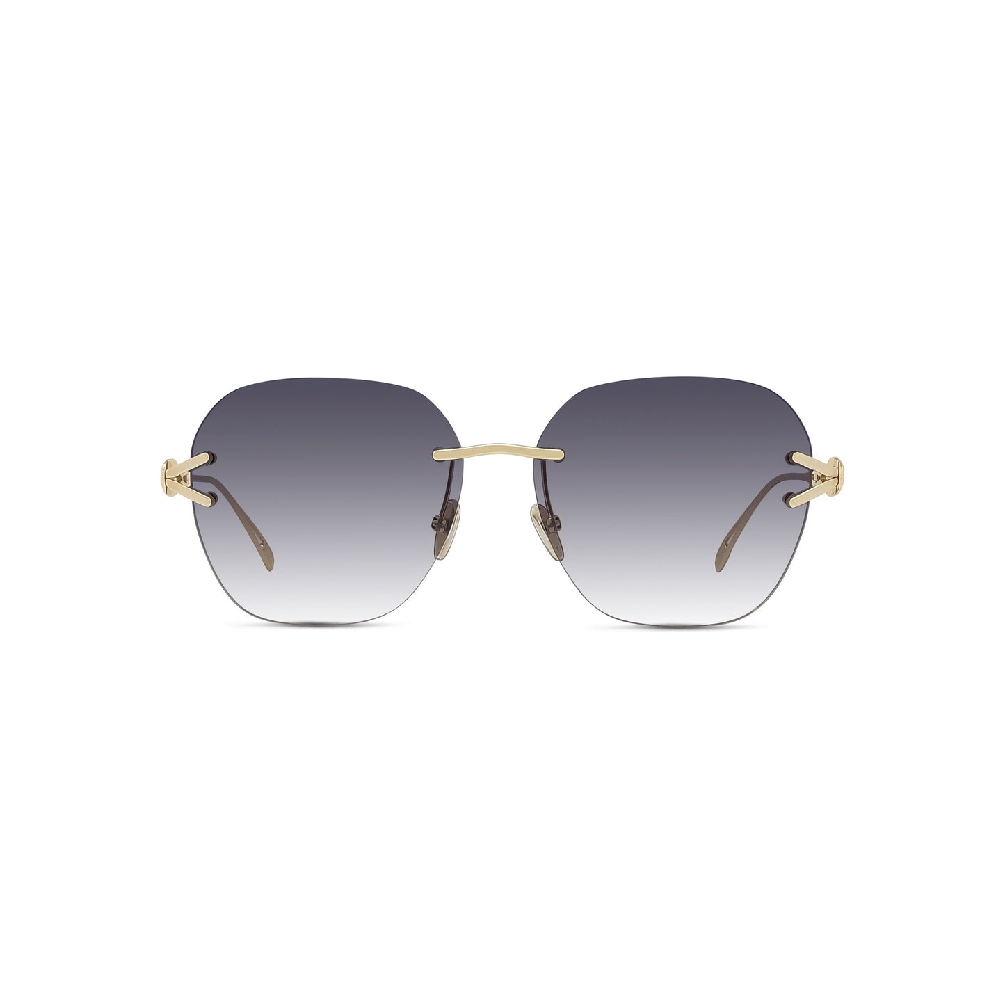 Gold Rimless Sunglasses