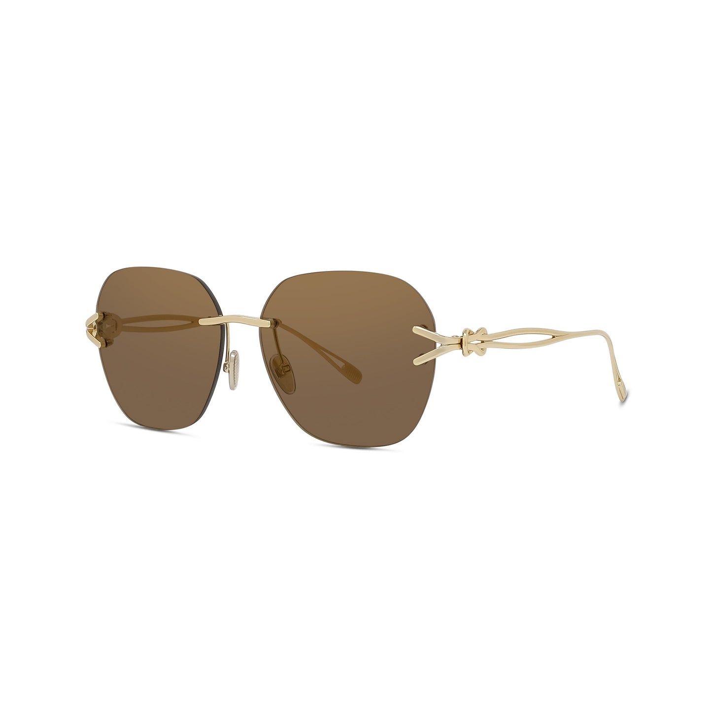Gold Rimless Sunglasses