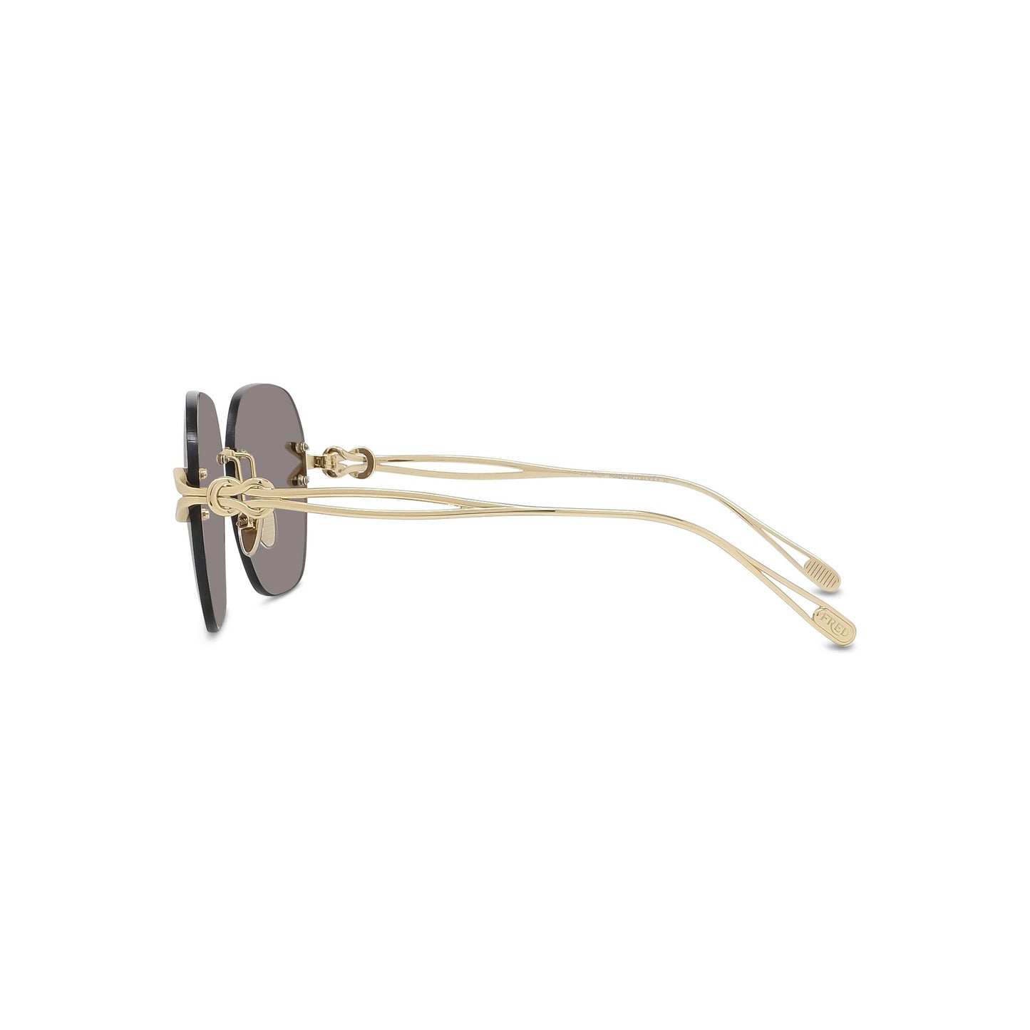 Gold Rimless Sunglasses