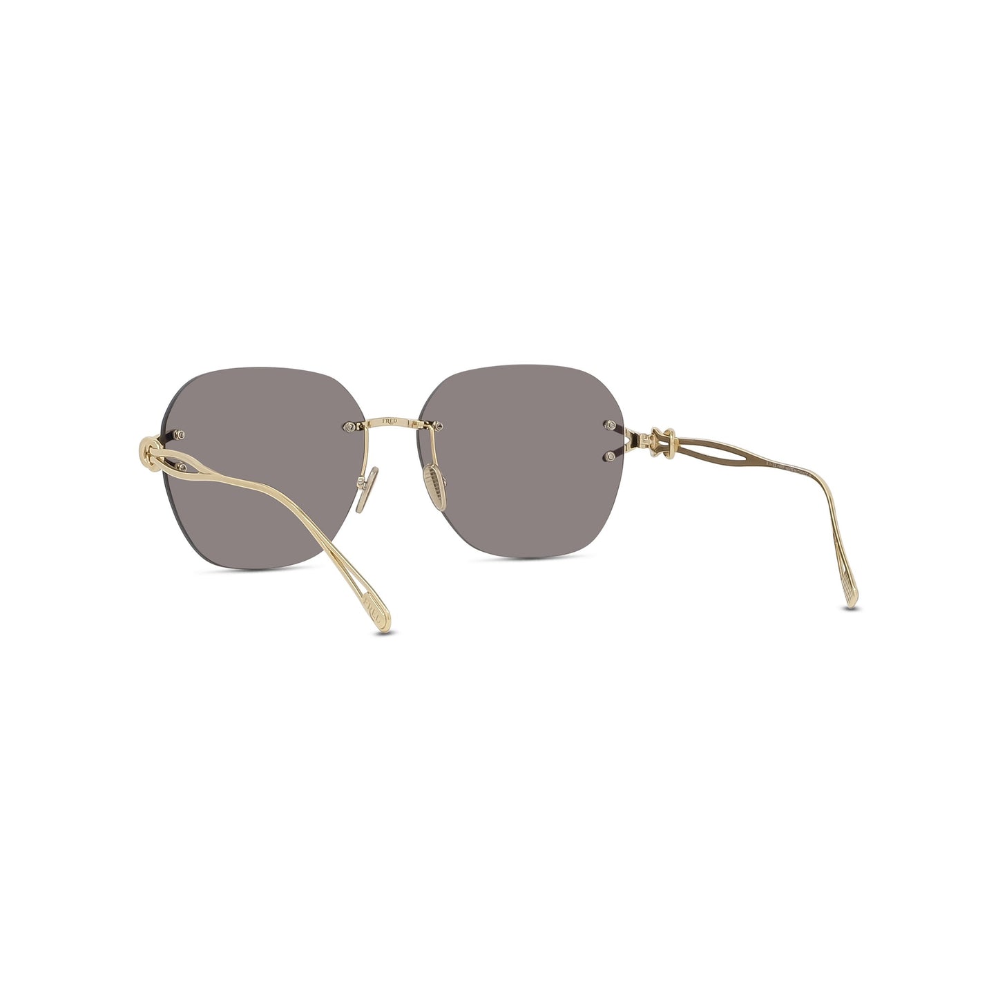 Gold Rimless Sunglasses