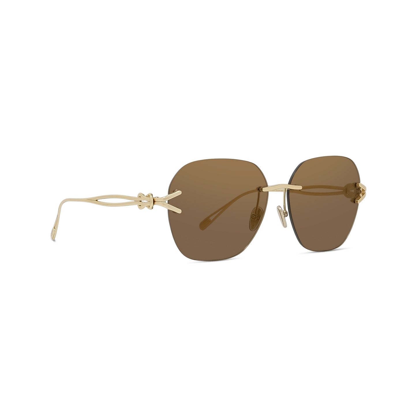 Gold Rimless Sunglasses