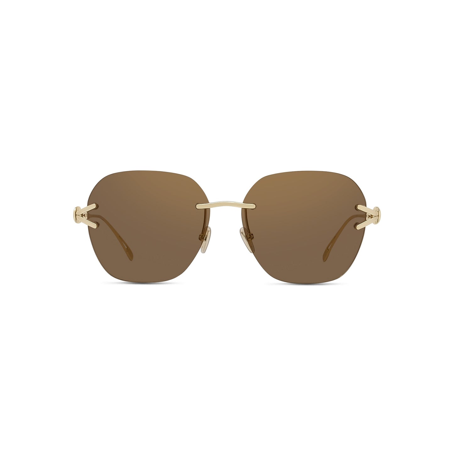 Gold Rimless Sunglasses