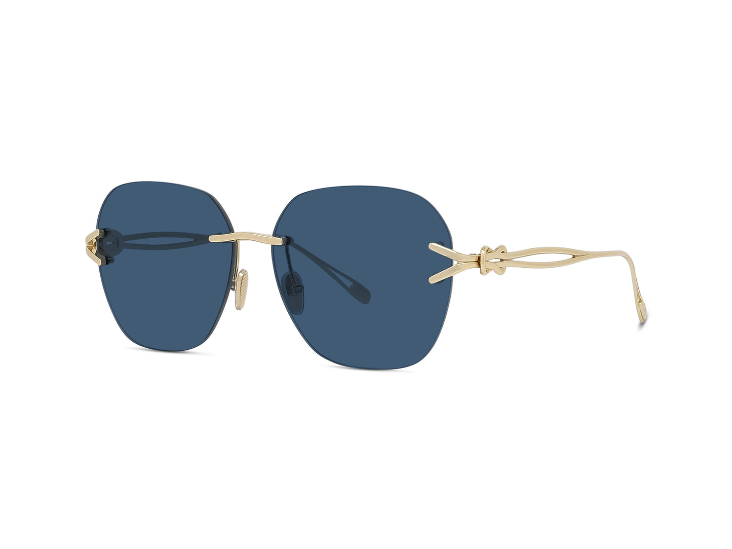 Gold Rimless Sunglasses