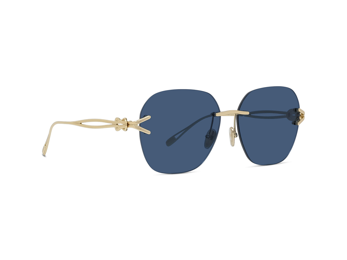 Gold Rimless Sunglasses