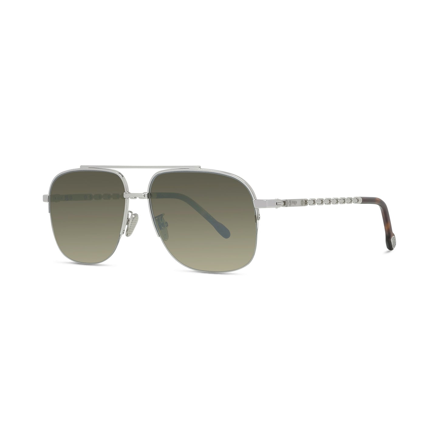 Semi-Rimless Metal Sunglasses