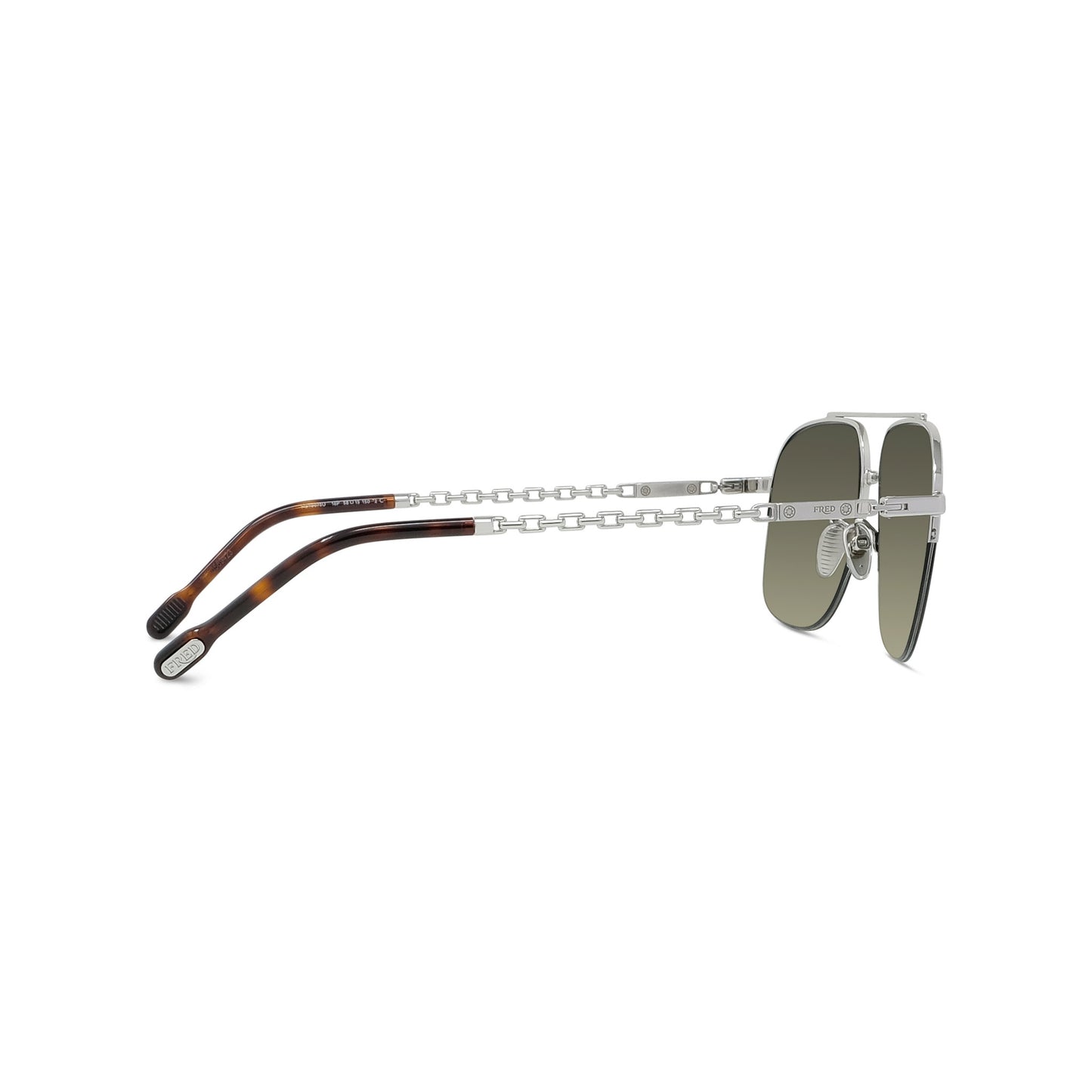 Semi-Rimless Metal Sunglasses