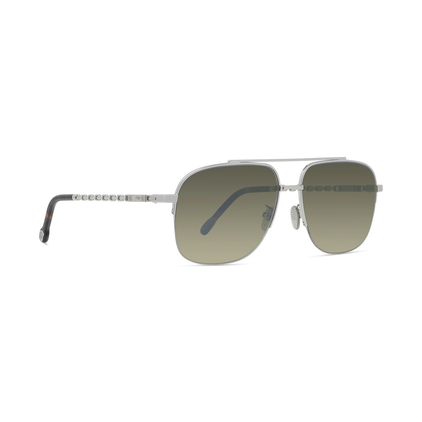 Semi-Rimless Metal Sunglasses