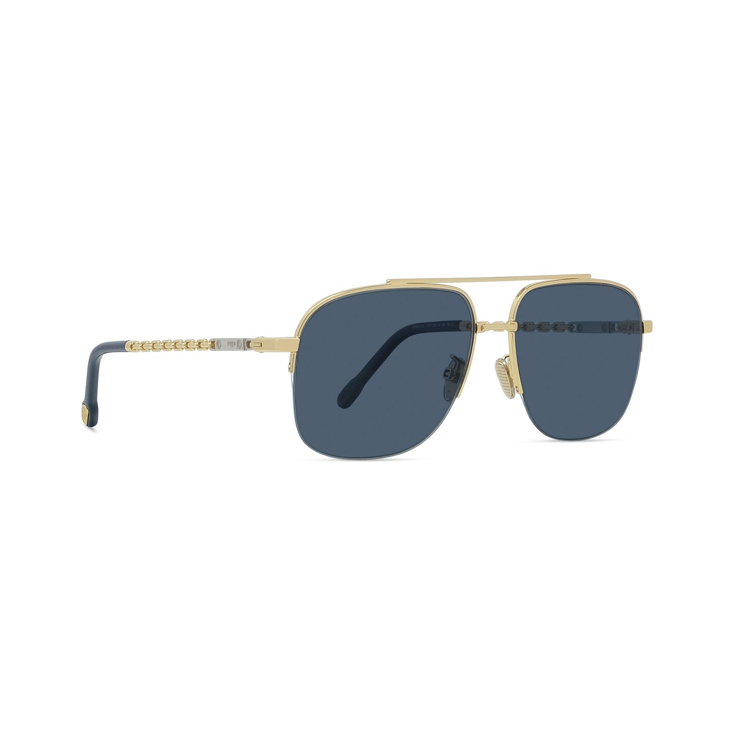 Semi-Rimless Metal Sunglasses