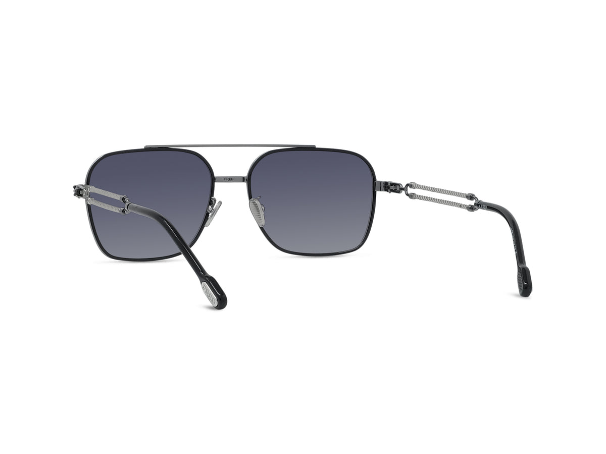 Silver Metal Navigator Sunglasses