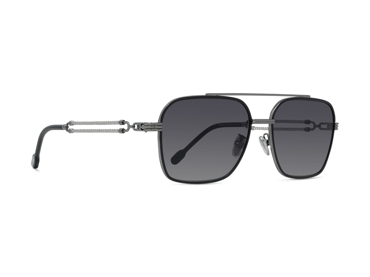 Silver Metal Navigator Sunglasses