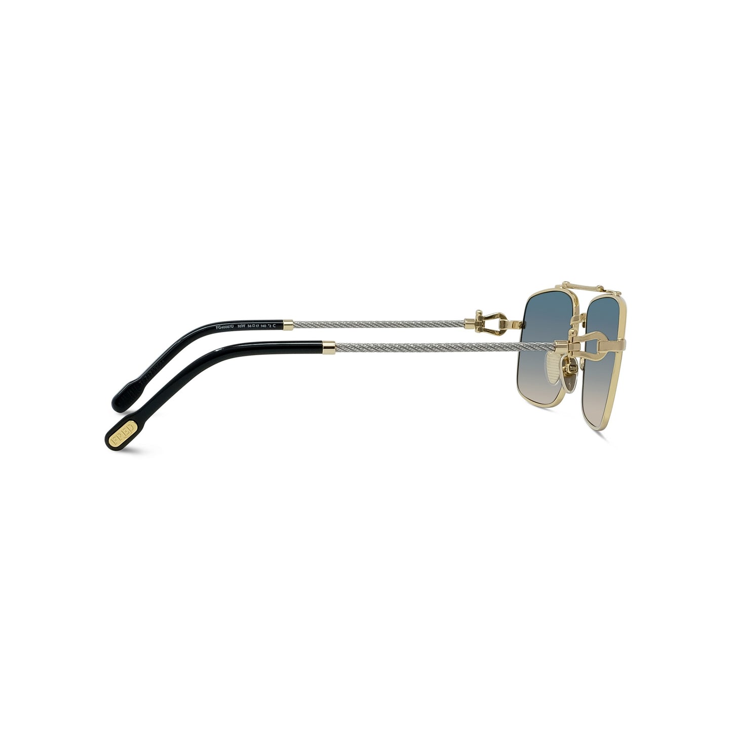 Rectangular Metal Sunglasses