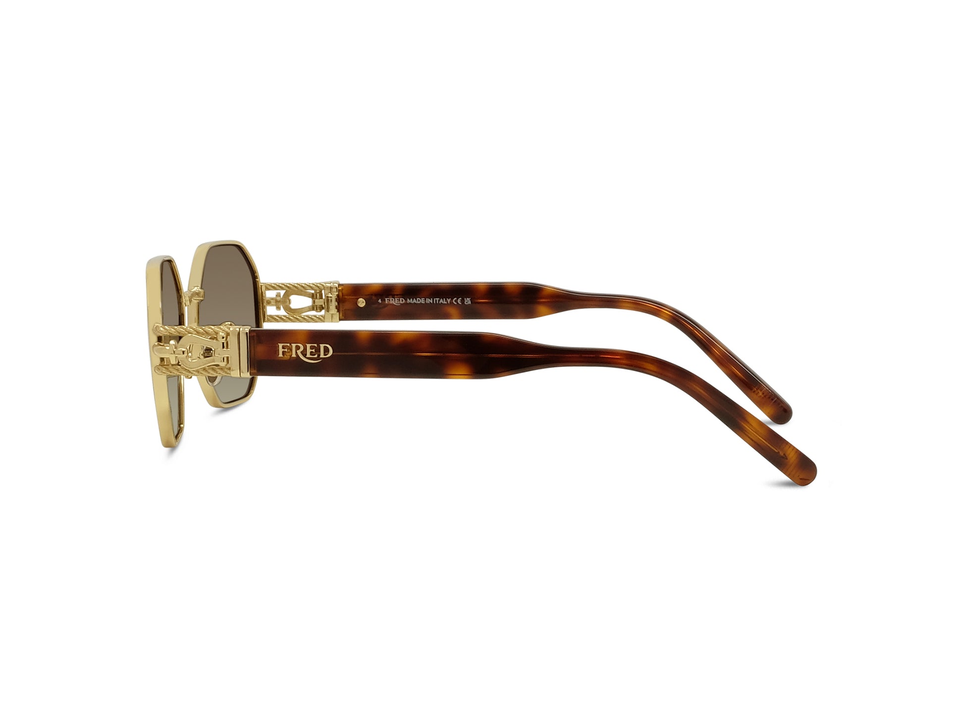 Gold Geometric Sunglasses