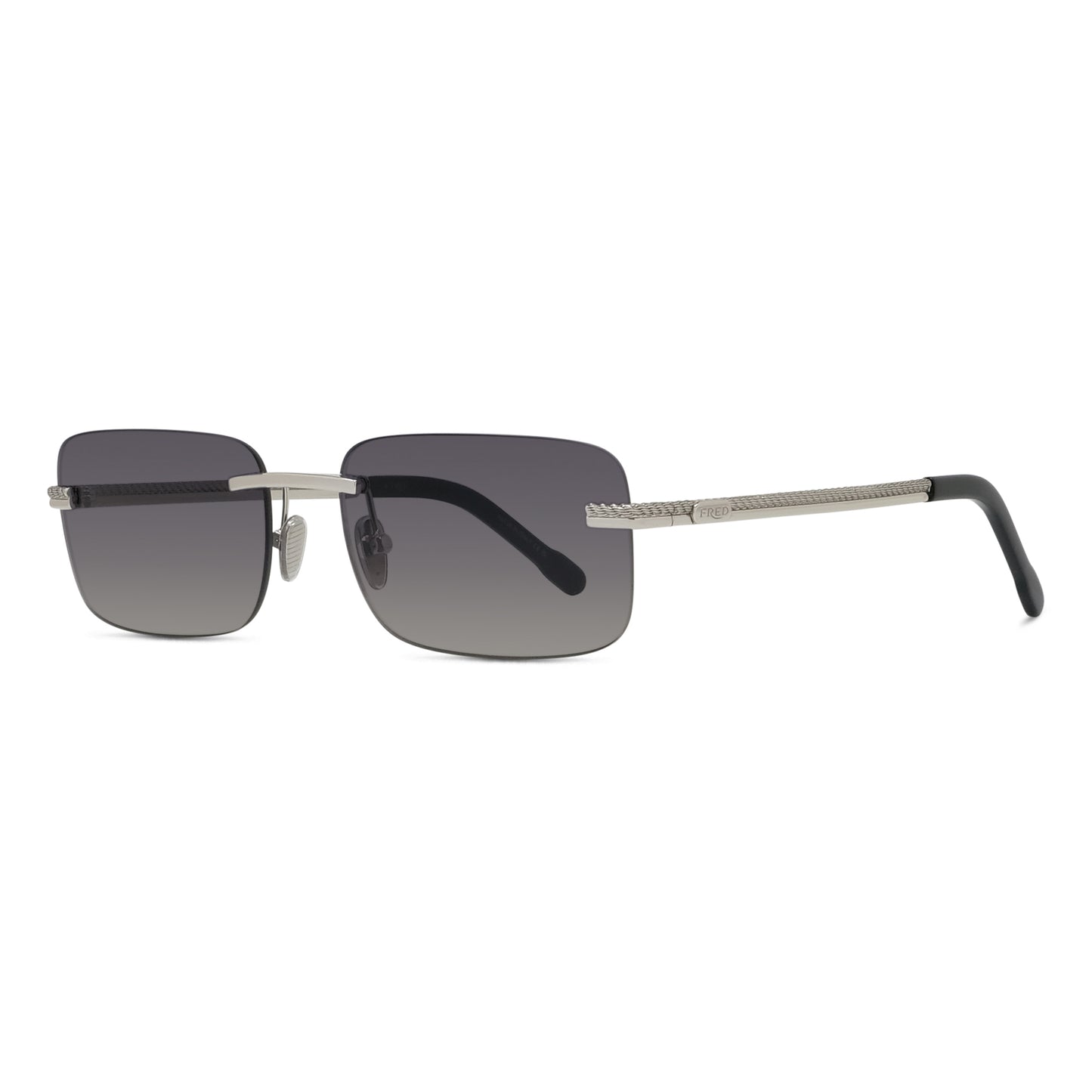 Rimless Rectangular Metal Sunglasses