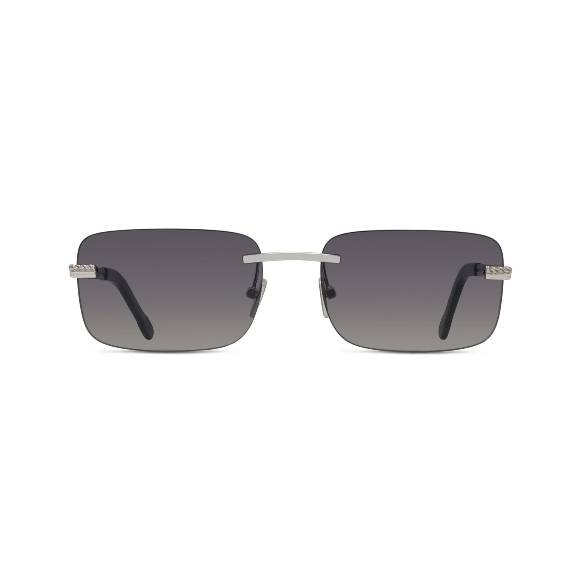 Rimless Rectangular Metal Sunglasses