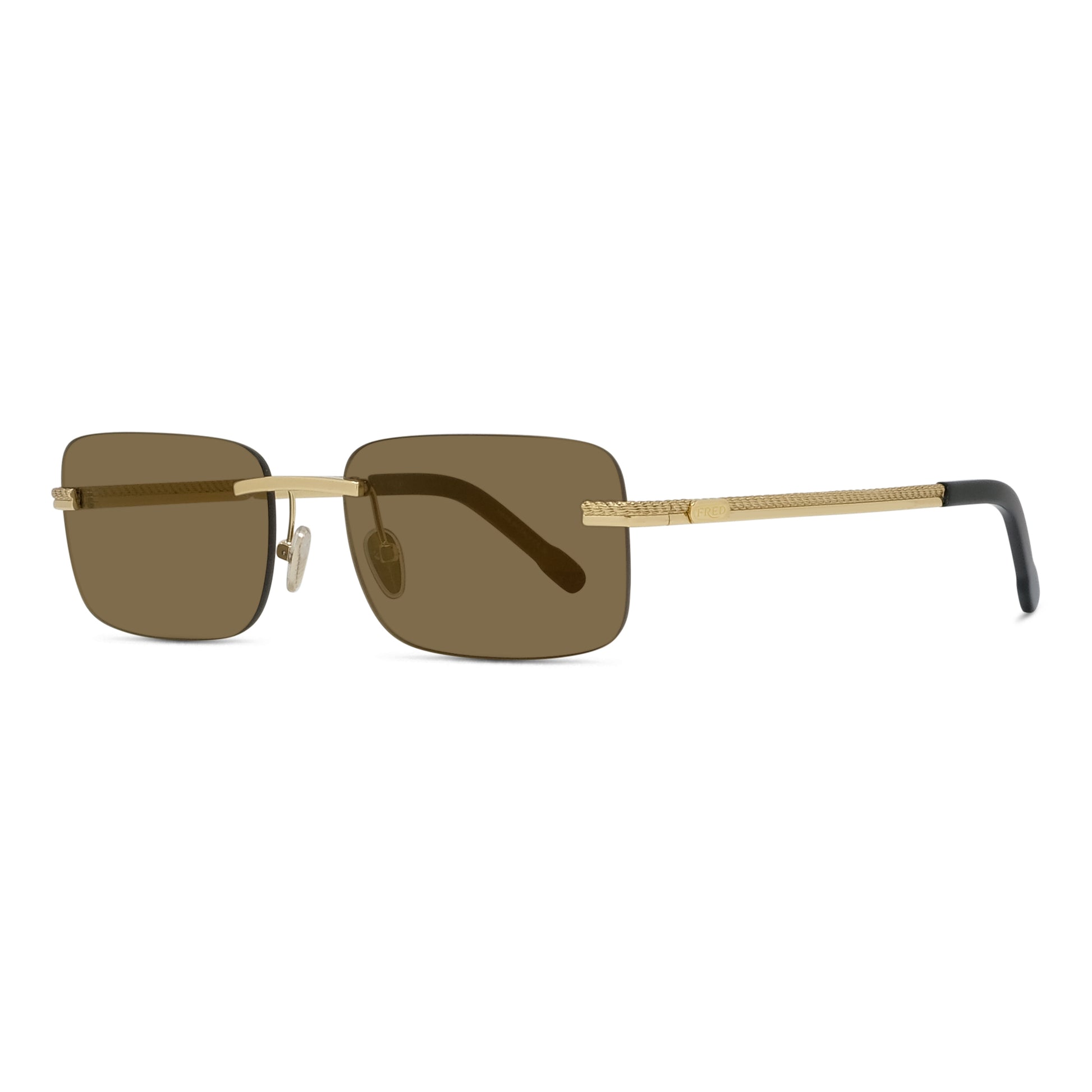 Rimless Rectangular Metal Sunglasses