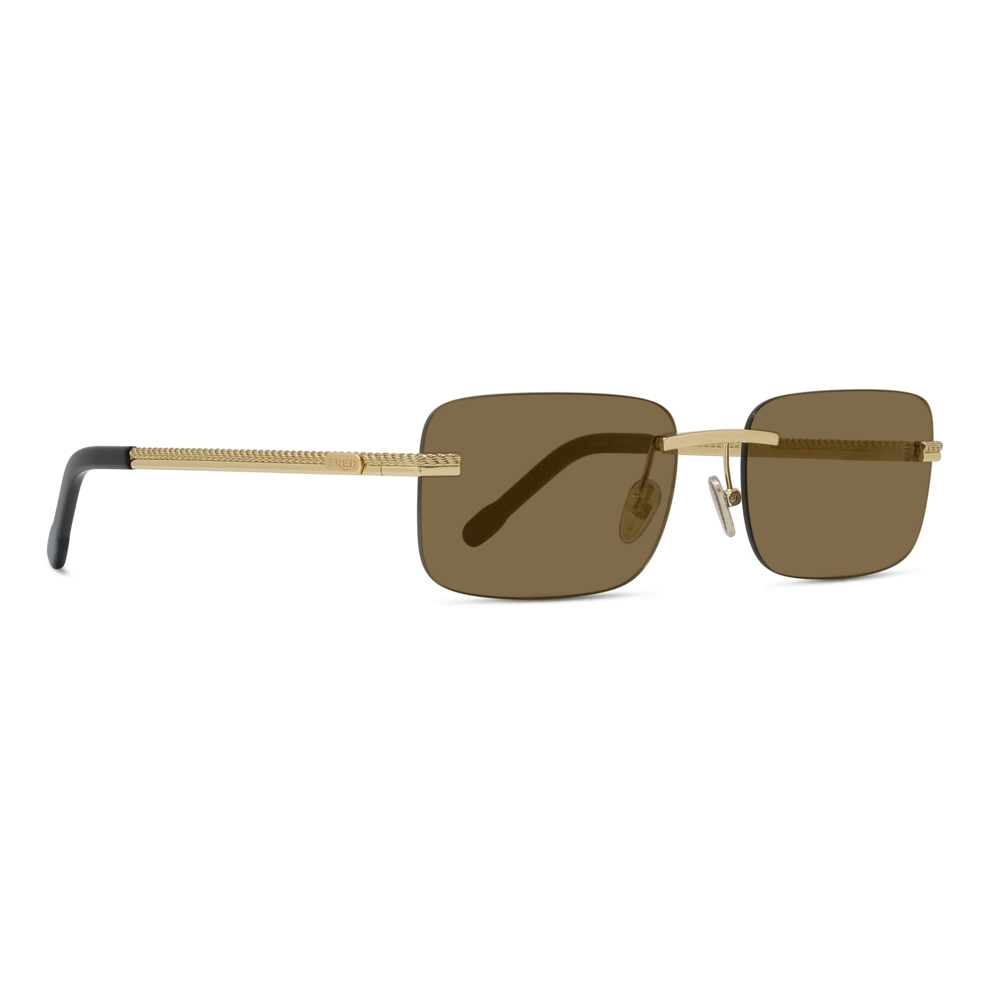 Rimless Rectangular Metal Sunglasses